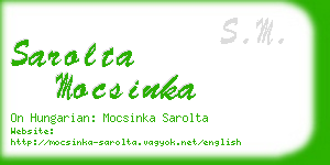 sarolta mocsinka business card